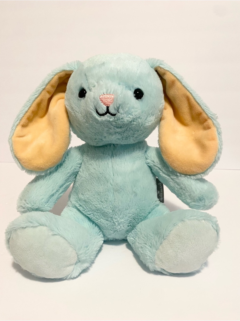 Hallmark Blue Bunny Plush Stuffed Animal Floppy Tan Ears Baby Rabbit Lovey Toy